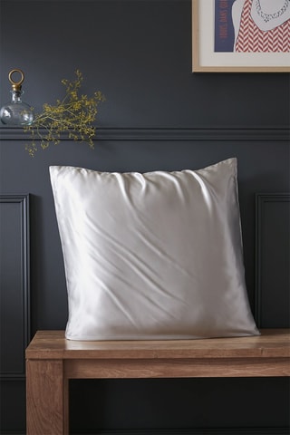 Taie d'oreiller en soie de mûrier Soanne - Gris clair