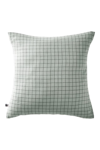 Taie d'oreiller en coton 125 fils/cm² Gaïa Match - Blanc et gris