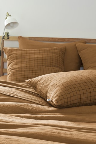 Taie d'oreiller Gaïa - Camel