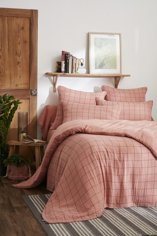 Housse de couette réversible Gaïa Match - Rose