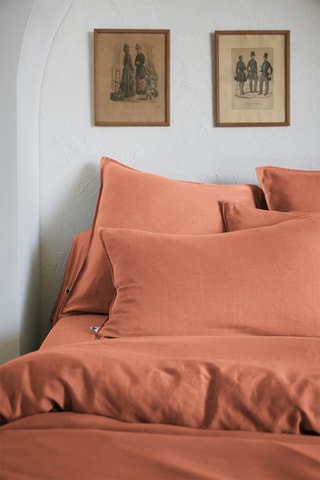 Housse de couette Lysandre - Rouge brique