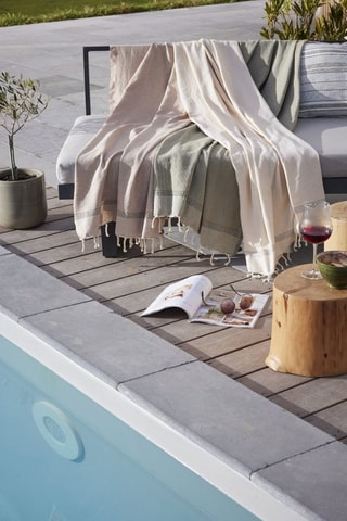 Fouta Ulysse  - Kaki - 100 x 200 cm