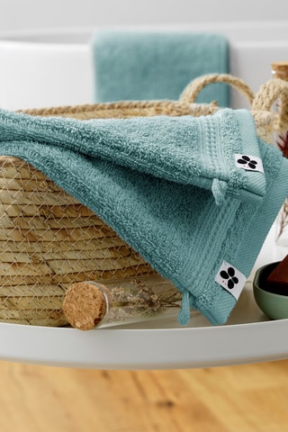 2 gants de toilette Garance - Bleu glacier