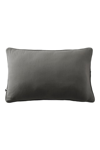 Coussin en gaze de coton Gaïa - Anthracite - 40 x 60 cm