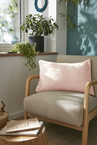 Coussin en gaze de coton Gaïa - Rose - 40 x 60 cm