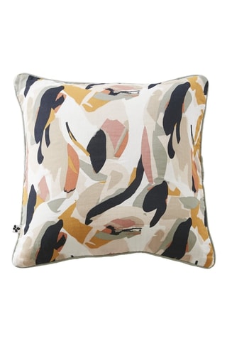 Coussin Julia - 45 x 45 cm - Blanc et beige