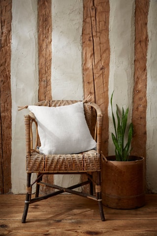 Coussin en lin Soline Blanc - 45 x 45 cm