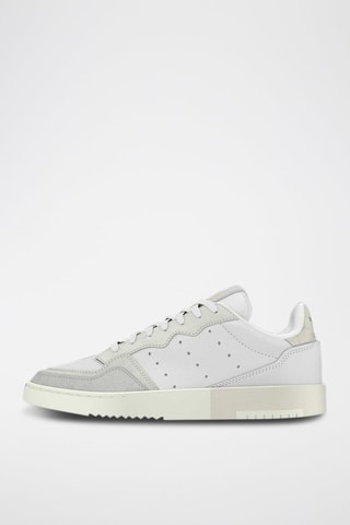 Sneakers en cuir Supercourt Blanc et sable