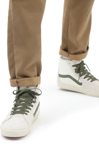 Baskets montantes en cuir SK8-Hi Blanc