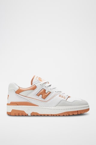 Baskets en cuir 550 - Blanc et orange - New Balance