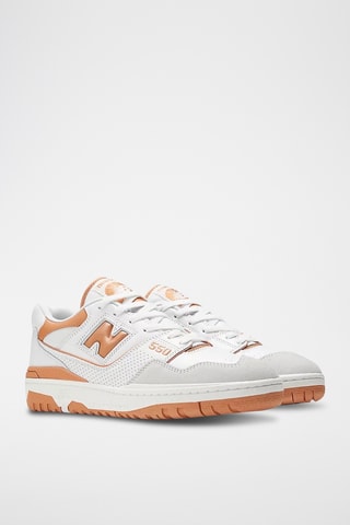 Baskets en cuir 550 - Blanc et orange - New Balance