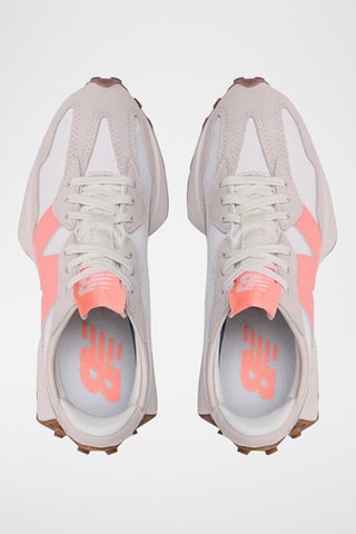 Baskets en nubuck 327 - Beige et rose - New Balance