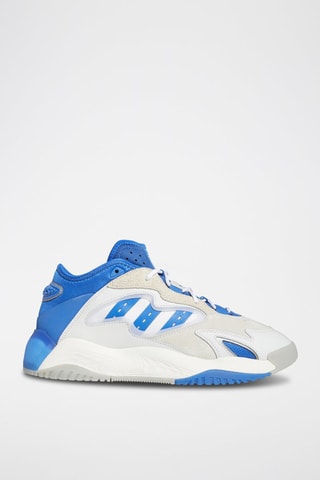 Chaussures de basketball en cuir Streetball II Blanc et bleu cobalt