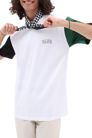 T-shirt Colorblock Varsity Blanc