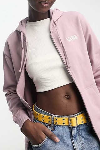 Sweat à capuche Oval - Rose poudré - Vans