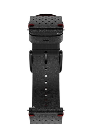 Bracelet en cuir - Noir et rouge - 20 mm