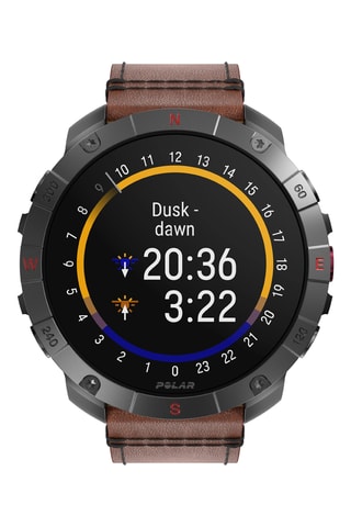 Montre connectée en cuir Grit 2 - Marron