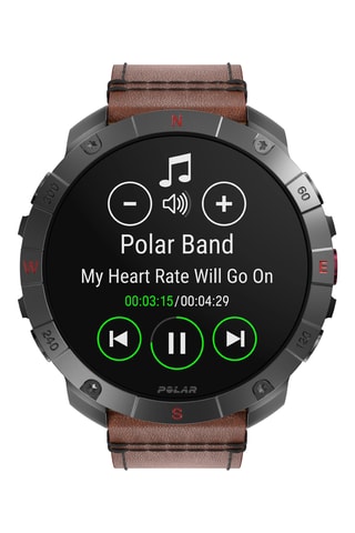 Montre connectée en cuir Grit 2 - Marron