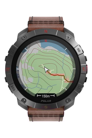 Montre connectée en cuir Grit 2 - Marron