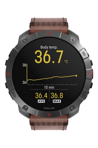 Montre connectée en cuir Grit 2 - Marron