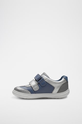 Baskets en cuir Flash Web - Bleu foncé