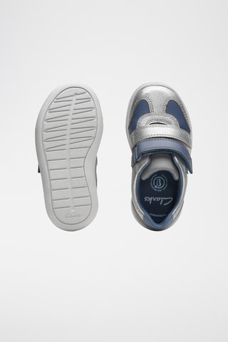 Baskets en cuir Flash Web - Bleu foncé