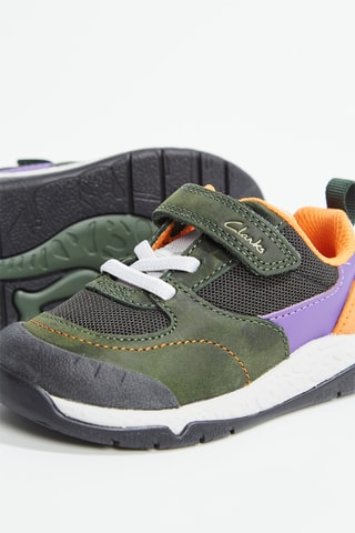 Baskets en cuir Steggy Stride - Vert foncé