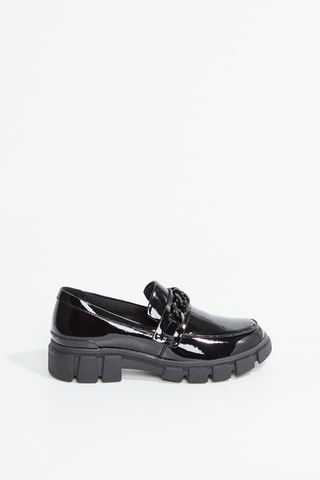 Mocassins plateformes en cuir verni Evyn Walk - Noir
