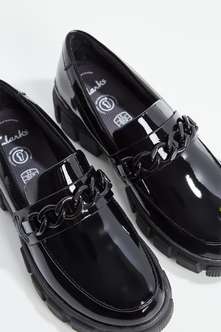 Mocassins plateformes en cuir verni Evyn Walk - Noir