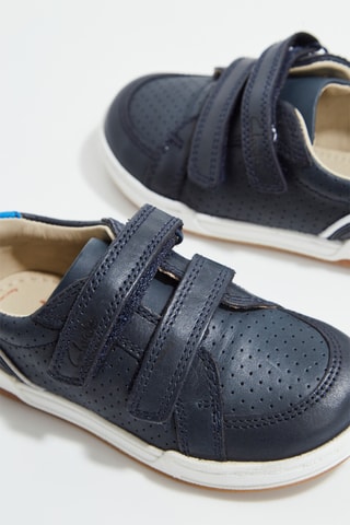 Baskets en cuir Fawn Solo - Bleu