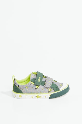 Tennis Foxing Lo - Gris clair et vert fluo