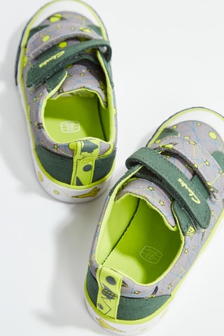 Tennis Foxing Lo - Gris clair et vert fluo