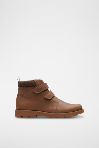 Bottines fourrées en cuir Heath Snug - Camel