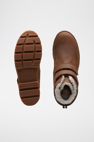 Bottines fourrées en cuir Heath Snug - Camel