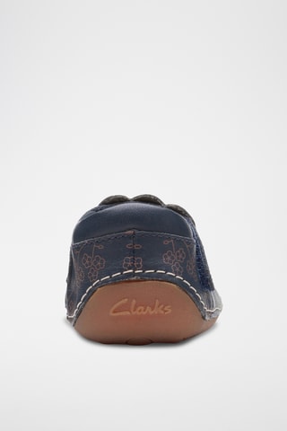 Babies en cuir Tiny Flora - Bleu marine