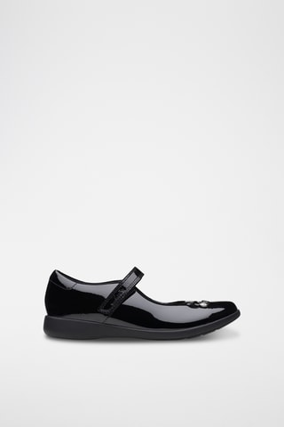 Babies en cuir verni Etch Mist - Noir