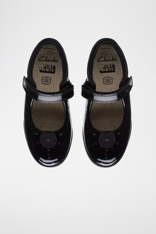 Babies en cuir verni Magic Step Bar - Noir