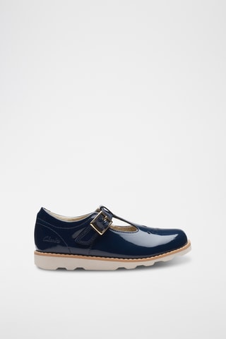 Salomés en cuir verni Crown Jump - Blue marine