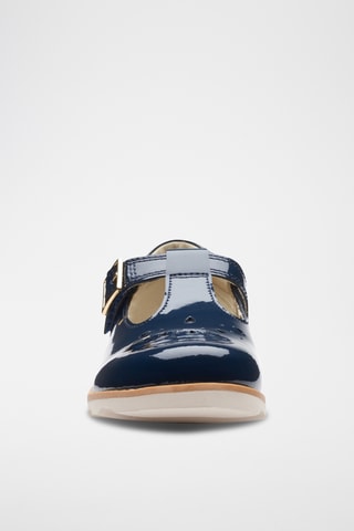 Salomés en cuir verni Crown Jump - Blue marine