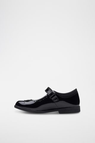 Babies en cuir verni Magic Step Bar - Noir