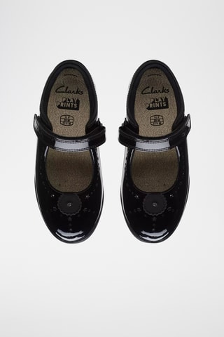 Babies en cuir verni Magic Step Bar - Noir
