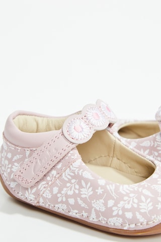 Babies en cuir Tiny Flora - Rose