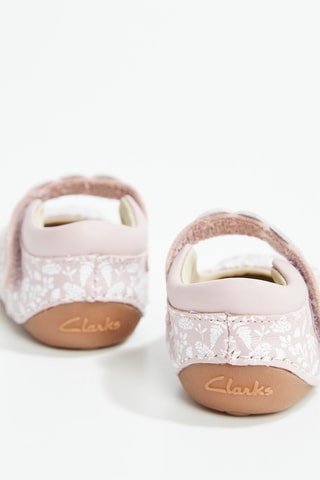 Babies en cuir Tiny Flora - Rose