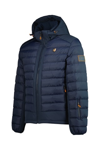 Doudoune à capuche - Bleu marine et orange