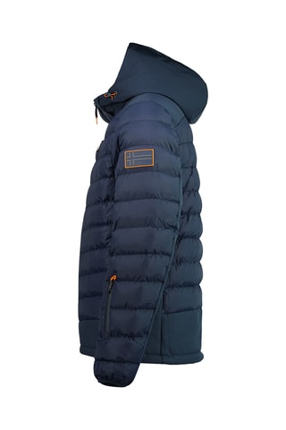 Doudoune à capuche - Bleu marine et orange