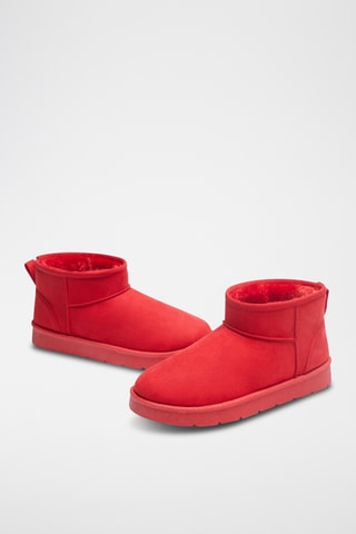 Bottines fourrées - Rouge