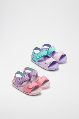 2 paires de sandales - Rose et violet