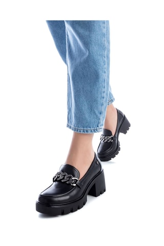 Mocassins à talons - Noir 