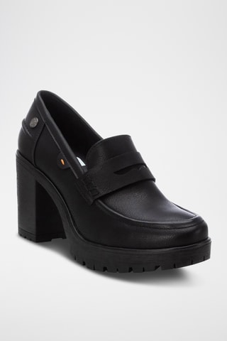 Mocassins à talons - Noir