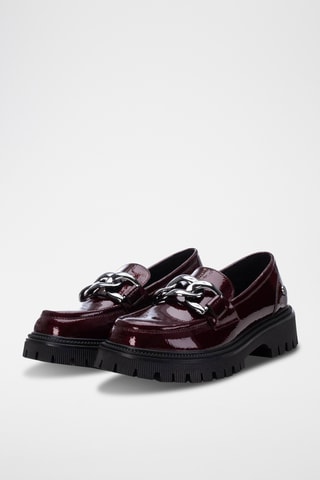 Mocassins plateformes vernis - Bordeaux